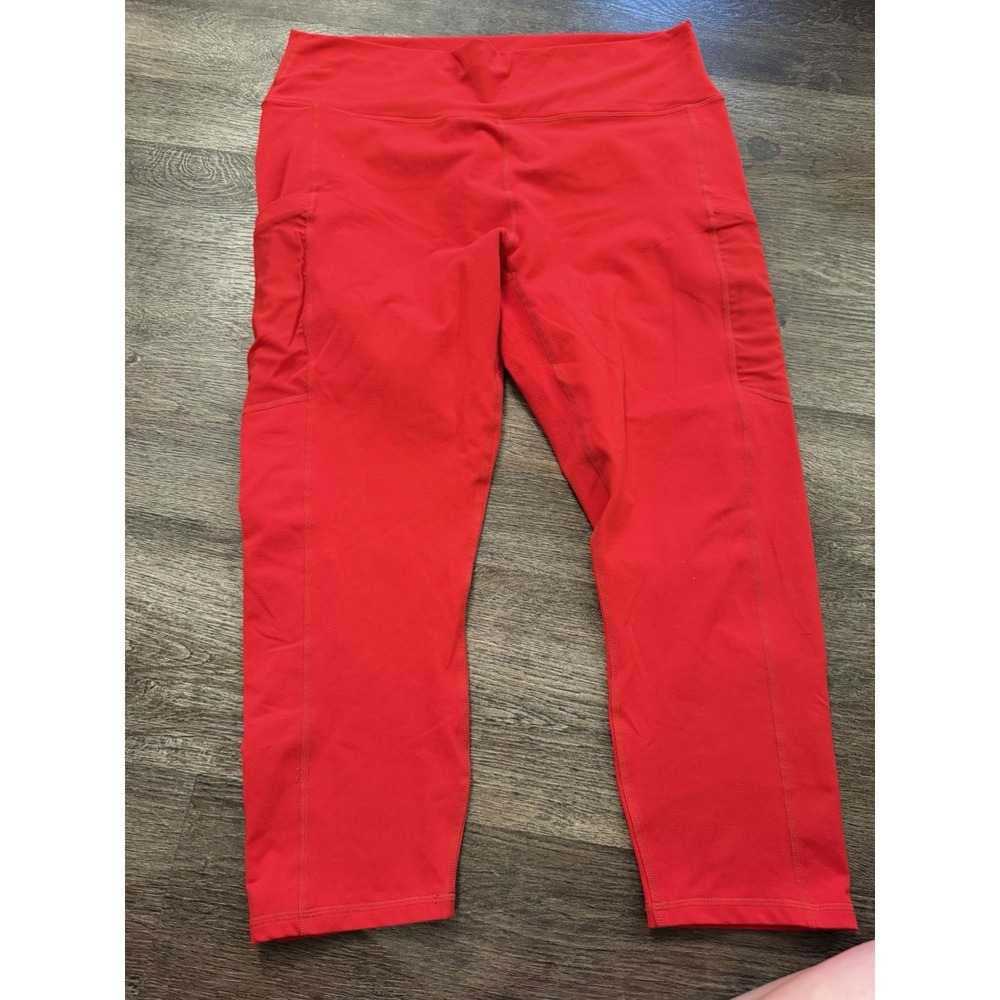 Fabletics Leggings Womens XXL Red High Rise Athletic Powerhold